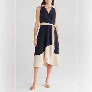 DKNY Collar Faux Wrap Dress. Worn once!